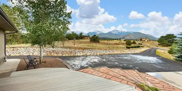 Image 3: Front porch - composite decking taking in the Collegiate Peaks