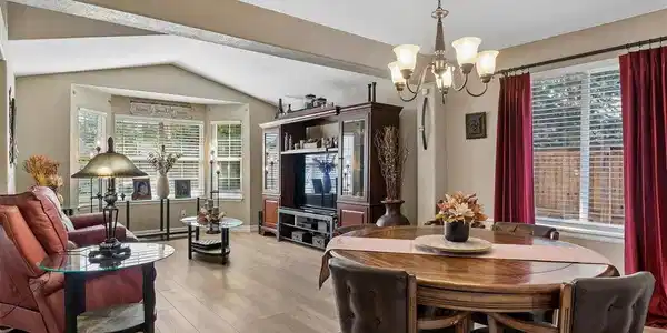 Image 4: Expansive, Light Filled Living Room with More Formal Dining Area. New Top Quality Vinyl Plank Floors. Image 4: Expansive, Light Filled Living Room with More Formal Dining Area. New Top Quality Vinyl Plank Floors.