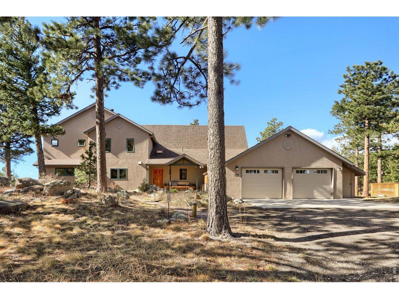 Image 1: 6010 Flagstaff Rd  6 Miles up Flagstaff. A Modern Colorado Mountain Home with City Convenience