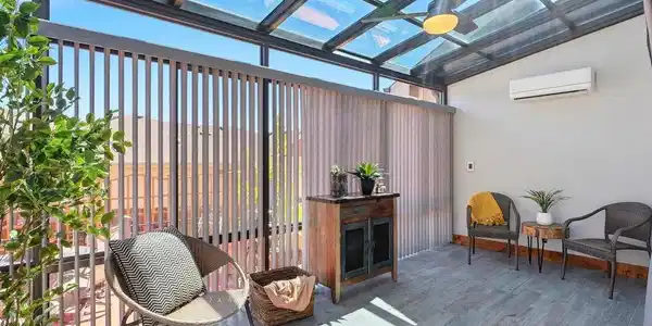 Image 4: Sunroom with heated flooring and mini split Image 4: Sunroom with heated flooring and mini split