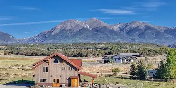 Image 3: View of the east side of the house facing Mt. Shavano. Image 3: View of the east side of the house facing Mt. Shavano.