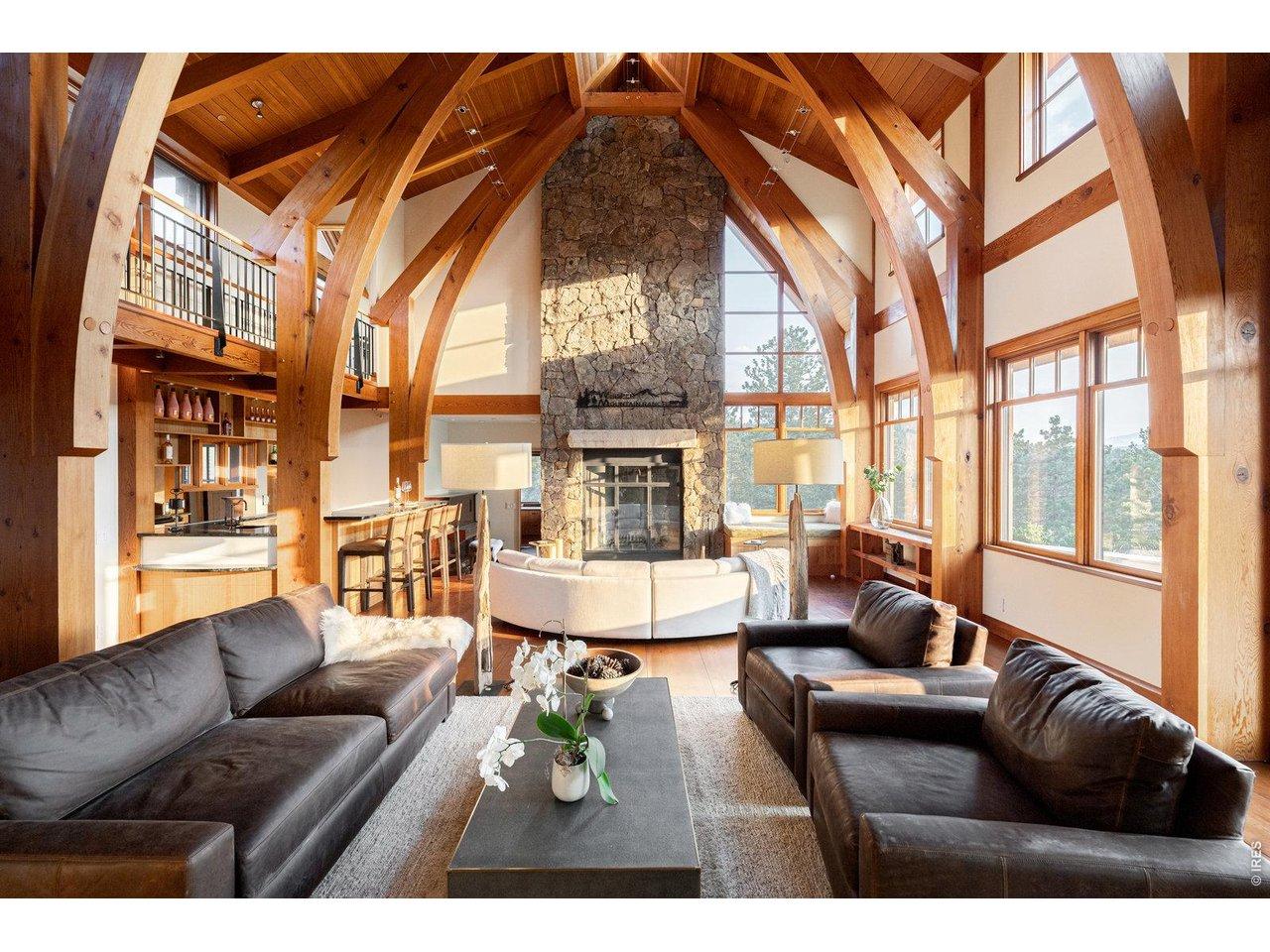 Image 2: Great room displaying the timber frame construction Image 2: Great room displaying the timber frame construction