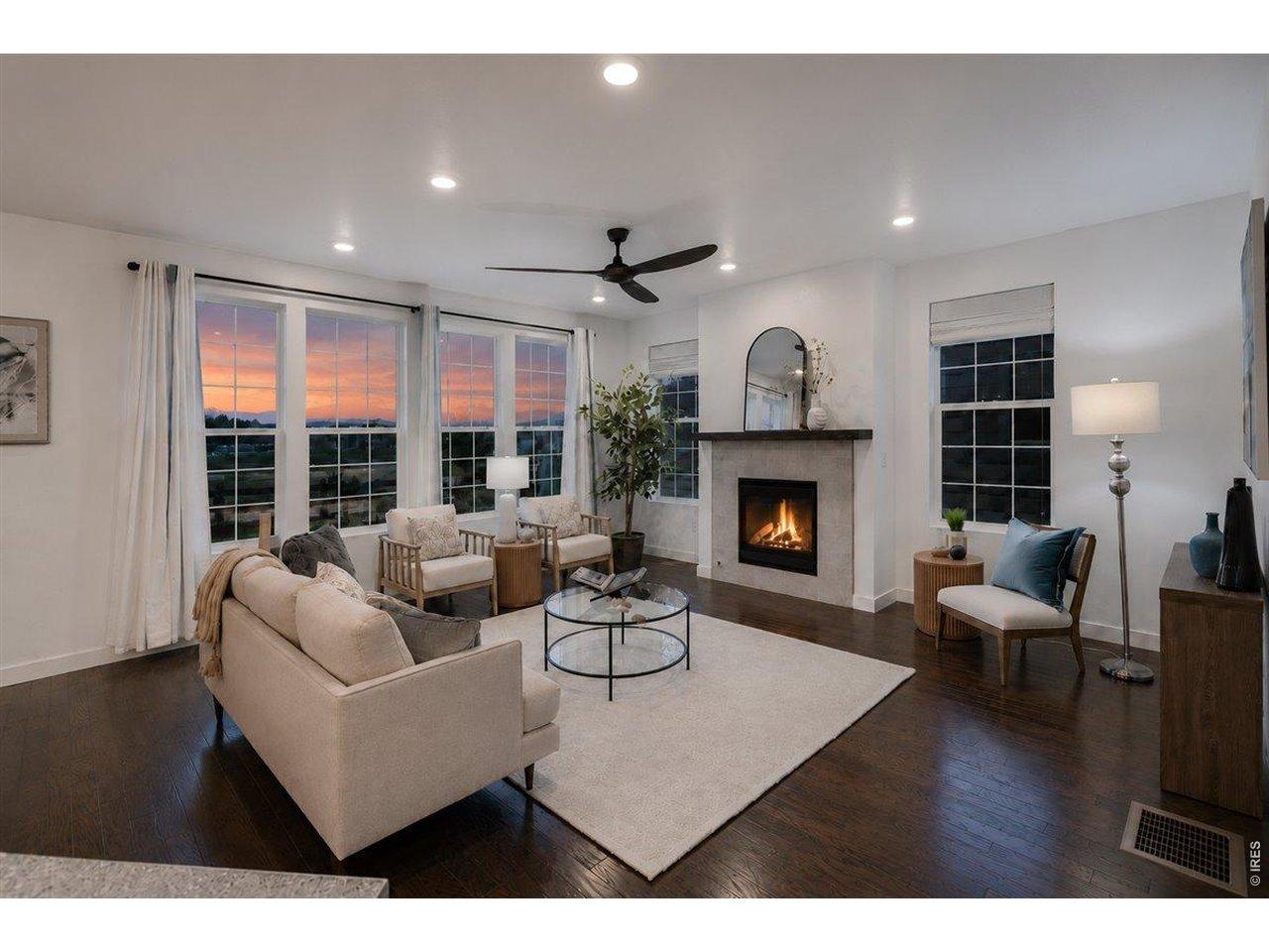 Image 4: Expansive views from this large wall of windows in the living room. Image 4: Expansive views from this large wall of windows in the living room.