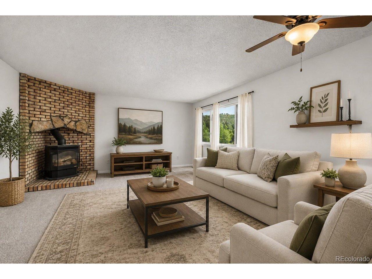 Image 3: VIRTUALY STAGED LIVING ROOM