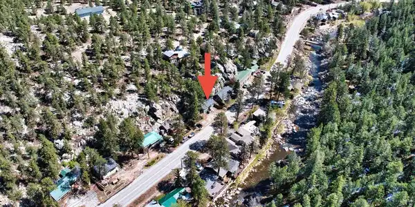 Image 3: A wide aerial perspective highlighting the stunning Big Thompson Canyon setting.