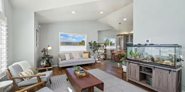 Image 3: Step up to Amazing Living Room with Breathtaking Views to the West. Image 3: Step up to Amazing Living Room with Breathtaking Views to the West.