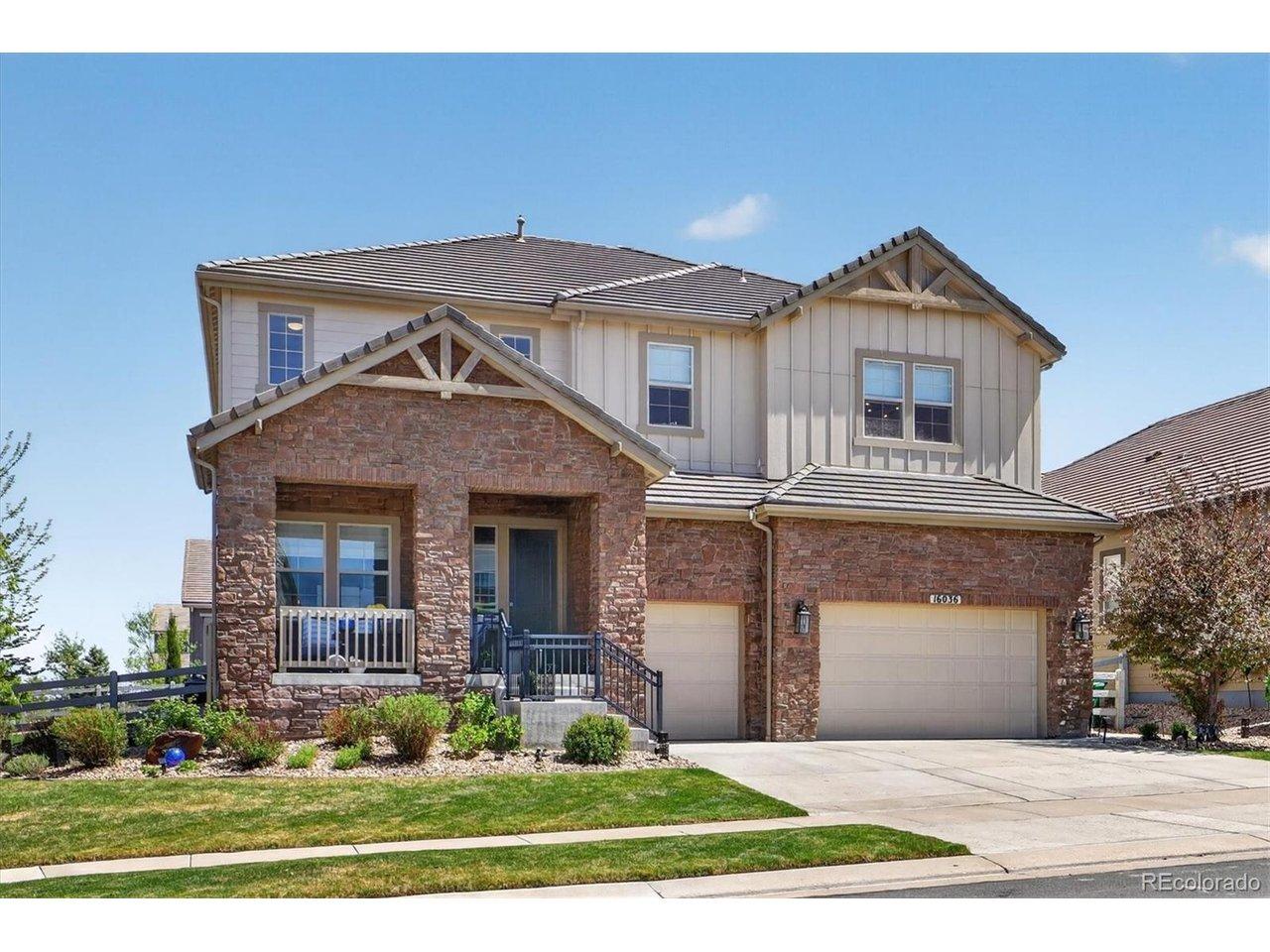 Image 2: 3-Car Garage with service door and concrete tile roof Image 2: 3-Car Garage with service door and concrete tile roof