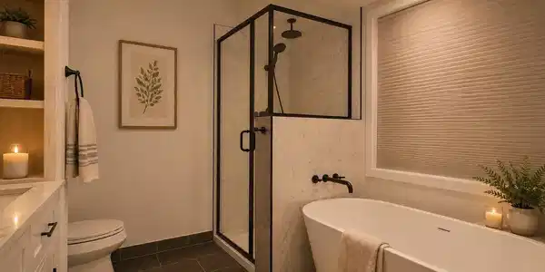 Image 2: Newly Remodeled Spa-like Primary Bath with soaking tub! Image 2: Newly Remodeled Spa-like Primary Bath with soaking tub!