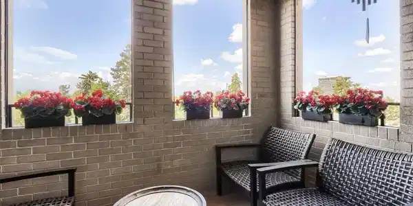 Image 4: Enjoy quiet mornings and sunsets on the west-facing private patio. Image 4: Enjoy quiet mornings and sunsets on the west-facing private patio.