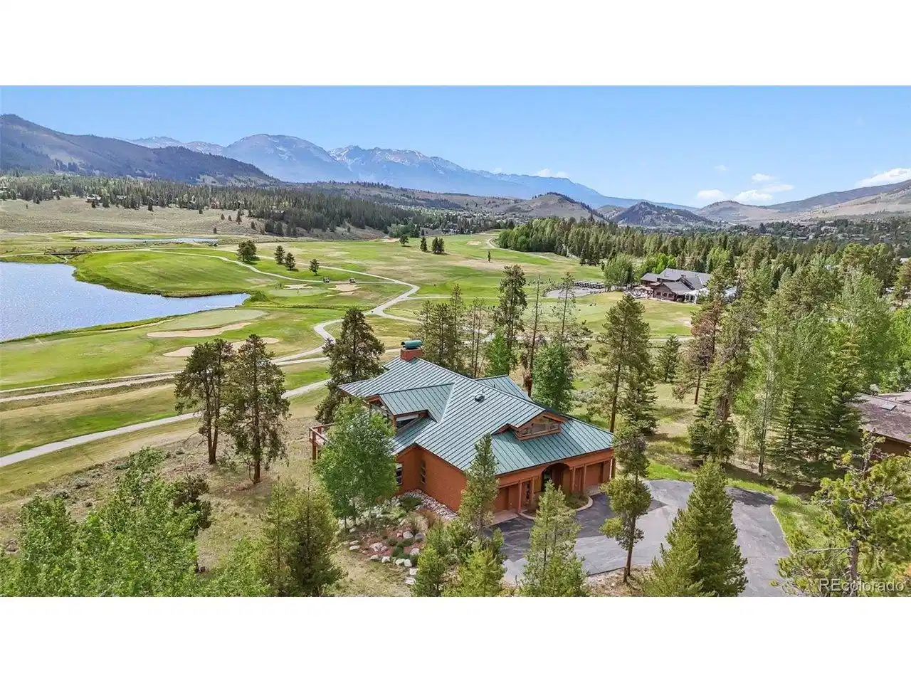 Image 1: Award-winning Keystone Ranch home with jaw-dropping views of the golf course and to the Gore Range.
