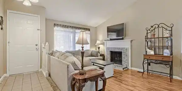 Image 4: Notice the beautiful cozy fireplace