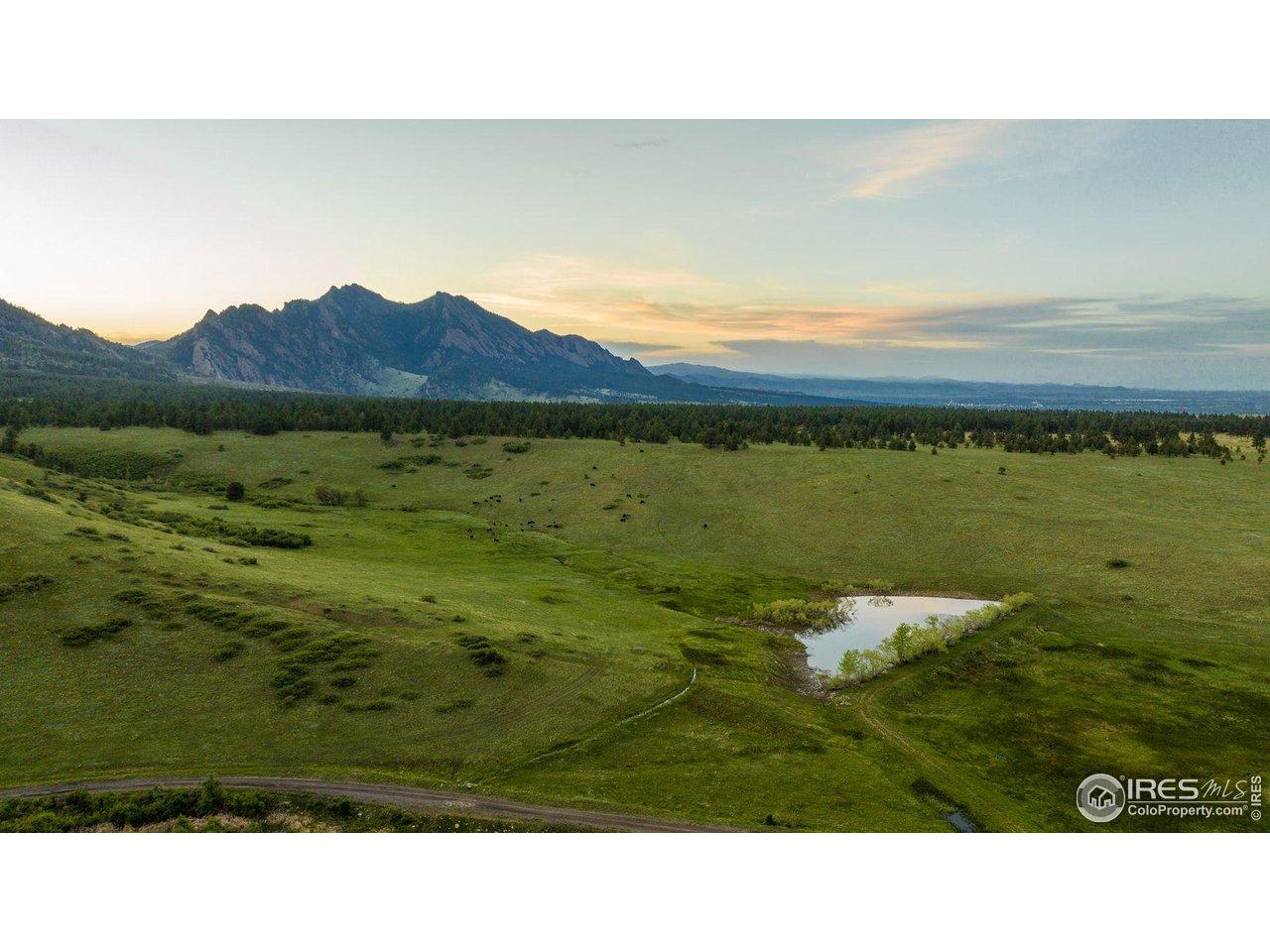 Image 1: Looking across the center of the ranch toward the northwest. The far side of the photo shows the south-facing ridge on the edge of the mesa which is where a prospective home could sit on Chris' Reserve homesite. Image 1: Looking across the center of the ranch toward the northwest. The far side of the photo shows the south-facing ridge on the edge of the mesa which is where a prospective home could sit on Chris' Reserve homesite.