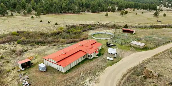 Image 3: Welcome to 40 Bear Ridge Rd, Westcliffe CO -7 stall Horse Barn with 1 bed,1bath apartment, Green house, Round Pen, Hay Shed, loafing Shed and Oak Creek running through the property Image 3: Welcome to 40 Bear Ridge Rd, Westcliffe CO -7 stall Horse Barn with 1 bed,1bath apartment, Green house, Round Pen, Hay Shed, loafing Shed and Oak Creek running through the property
