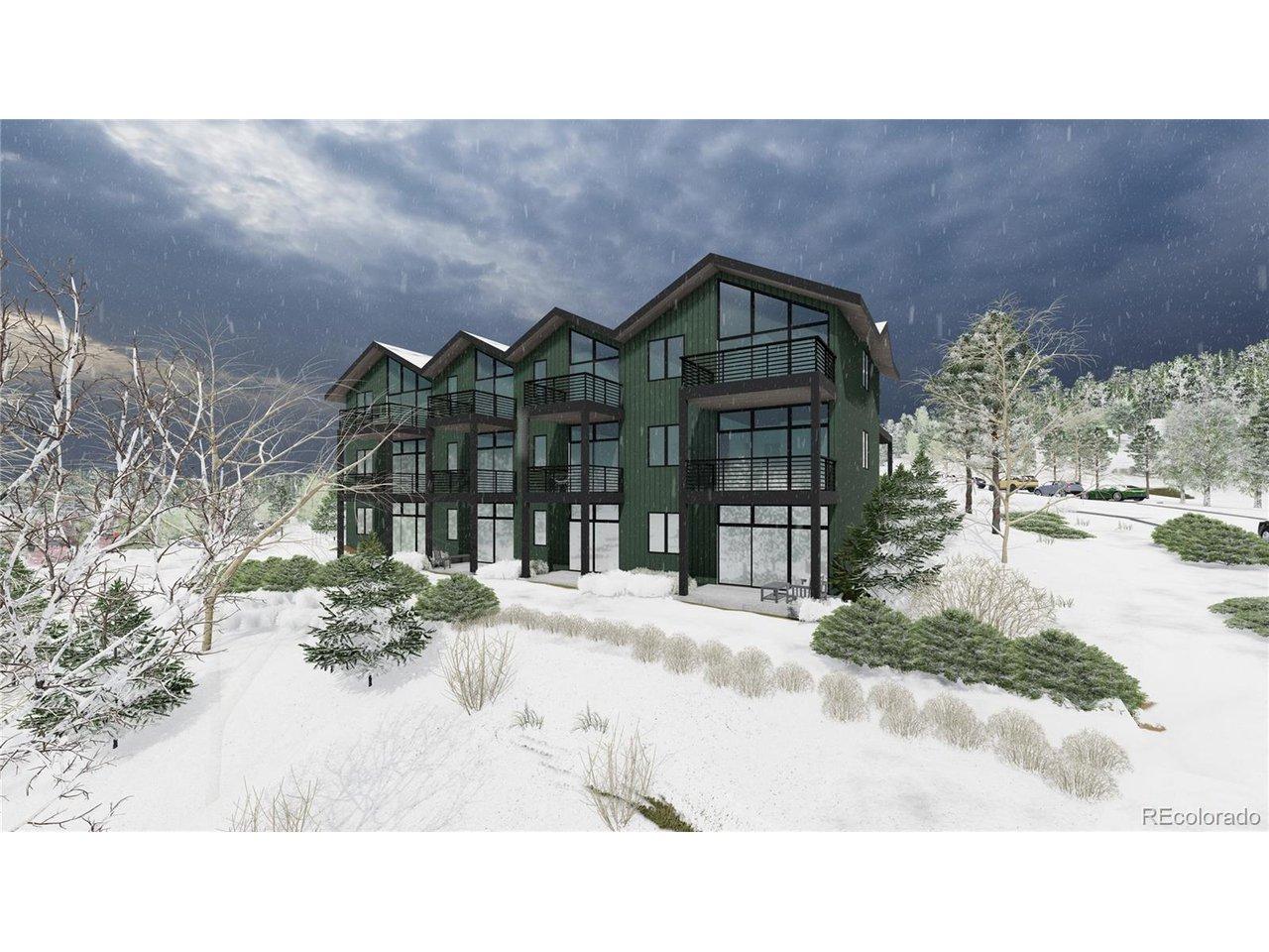 Image 1: Rendering of the rear elevation showing all 3 levels - upper deck will be hot tub ready.