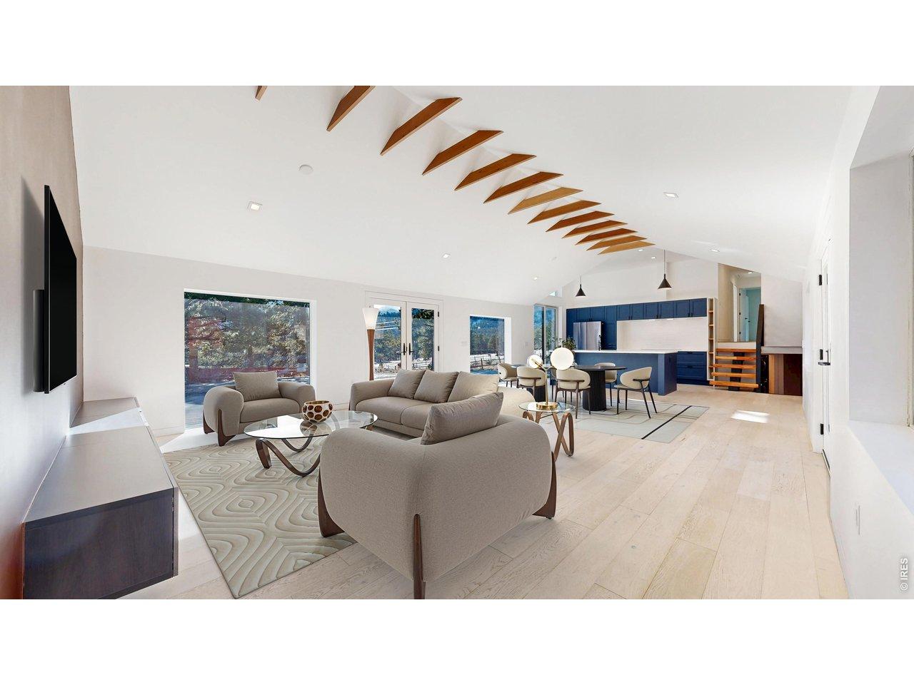 Image 4: Great Room digitally staged.
