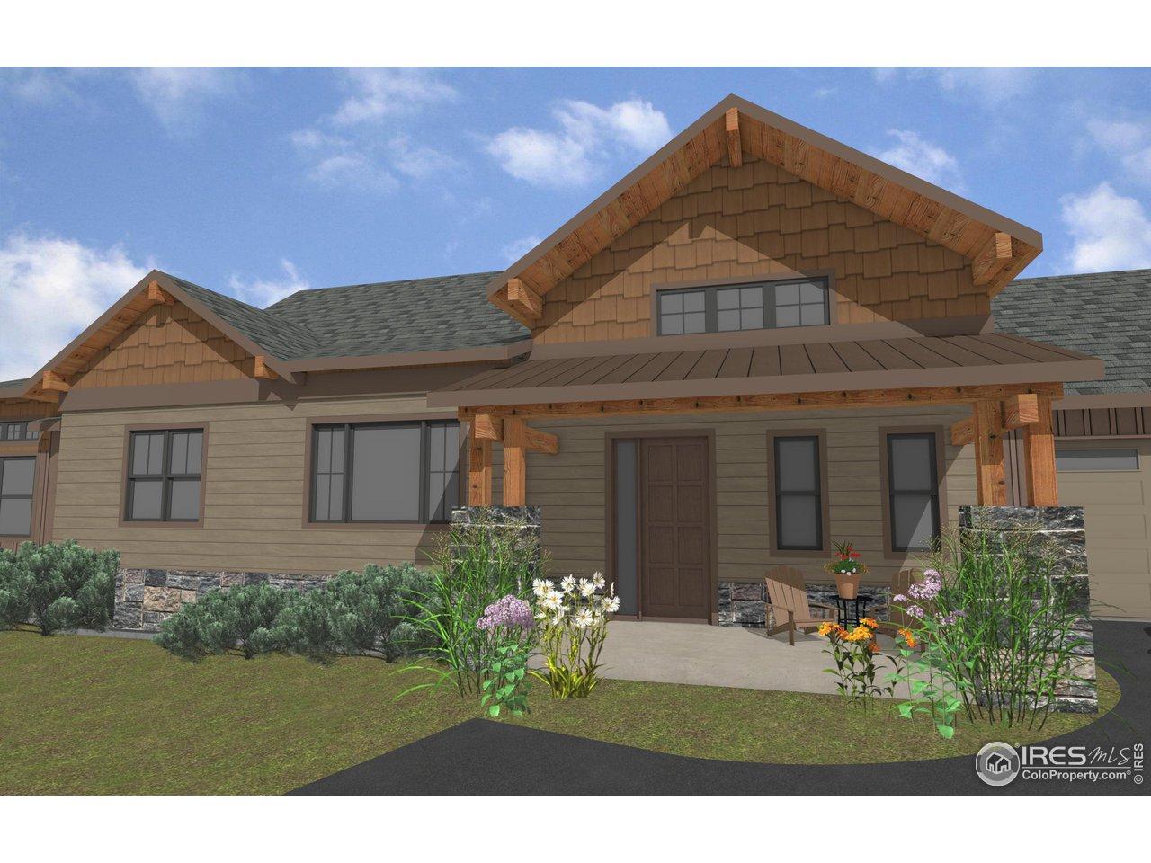 Image 2: Hardy siding with timber and stone accents. Image 2: Hardy siding with timber and stone accents.