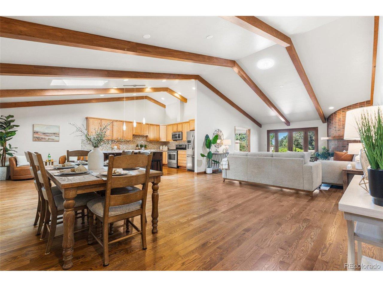 Image 4: Soaring Beamed Ceilings With An Open Concept Floorplan