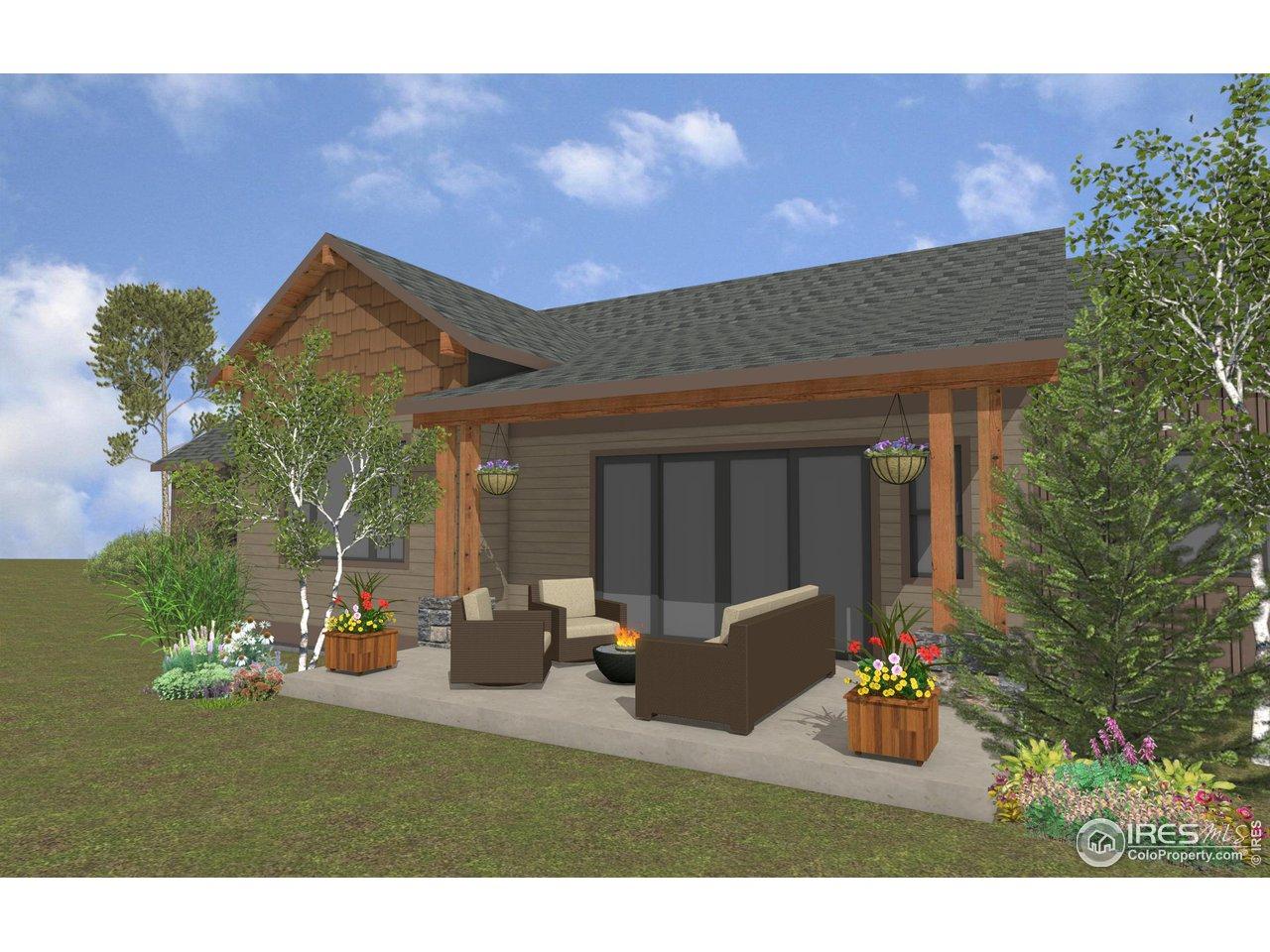 Image 4: Large south facing concrete patio to take in the mountain views and enjoy the outdoors. Image 4: Large south facing concrete patio to take in the mountain views and enjoy the outdoors.