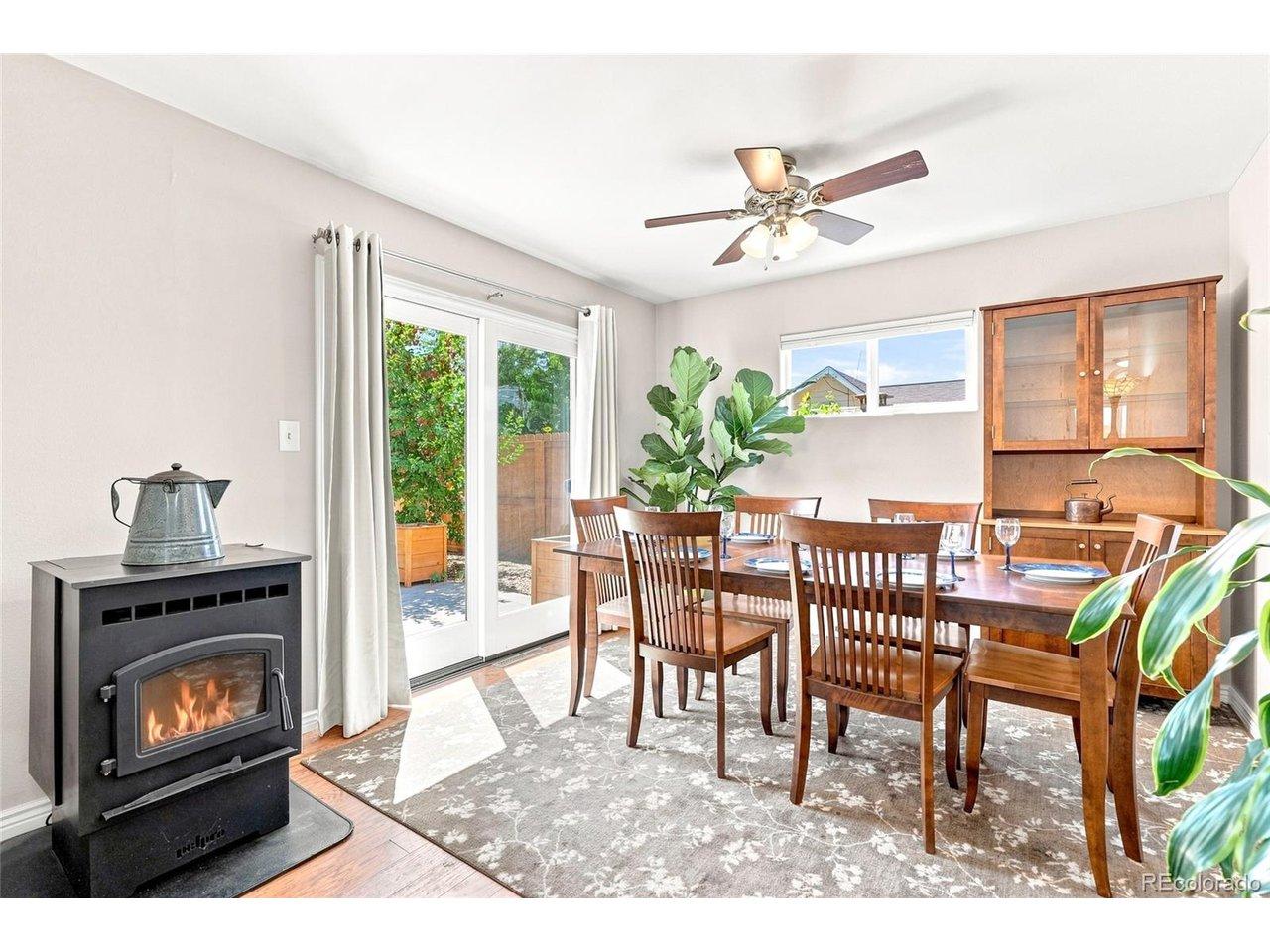 Image 3: Warm up by the pellet stove on cool Lyons evenings - dinner never felt cozier Image 3: Warm up by the pellet stove on cool Lyons evenings - dinner never felt cozier