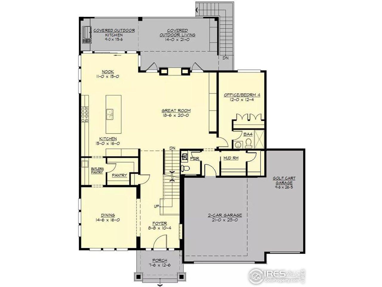 Image 4: Revised Main Level (Floor plan from House Designers) Image 4: Revised Main Level (Floor plan from House Designers)
