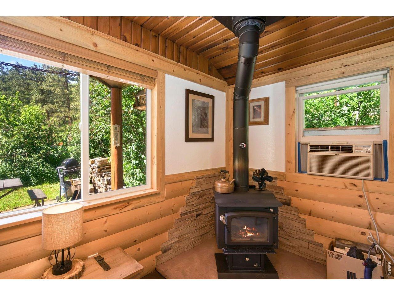 Image 4: Super cozy with the wood burning stove