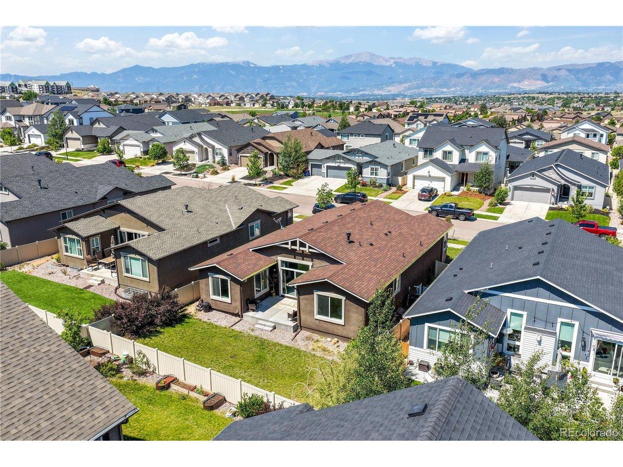 Image 3: Aerial view of backyard, views of Pikes Peak Image 3: Aerial view of backyard, views of Pikes Peak