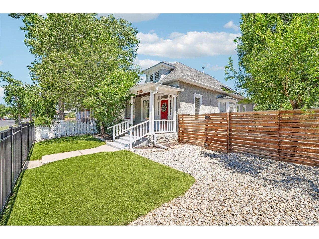 Image 2: Fenced front yard with astro turf