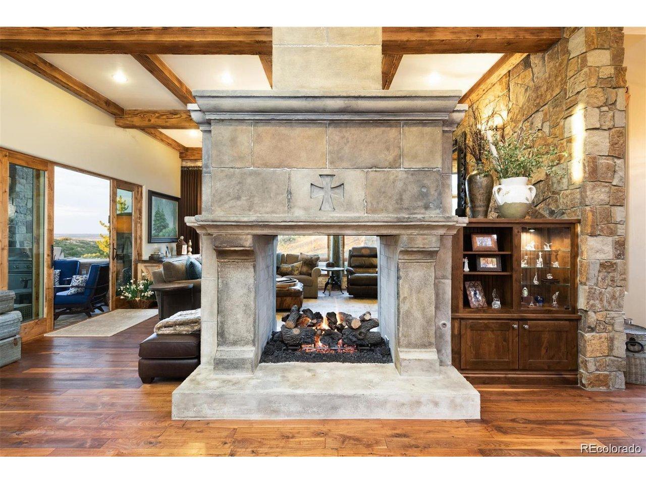 Image 4: Custom stone fireplace