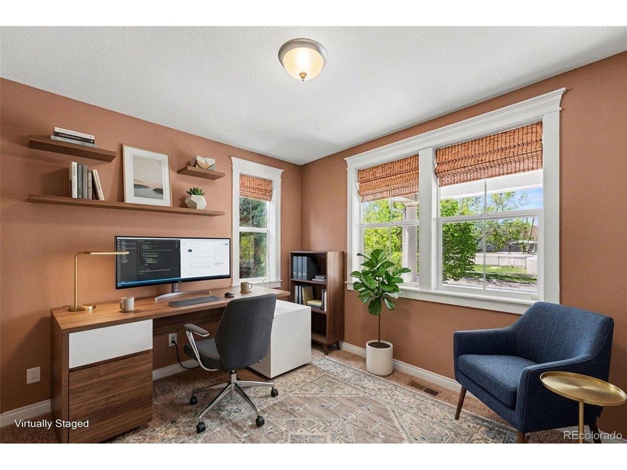 Image 4: Main Floor Office with Glass Pocket Doors Image 4: Main Floor Office with Glass Pocket Doors