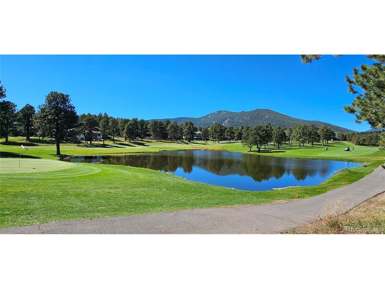 Image 1: 1 - View of Hiwan Golf Club's 7th Water Hole & Green Image 1: 1 - View of Hiwan Golf Club's 7th Water Hole & Green