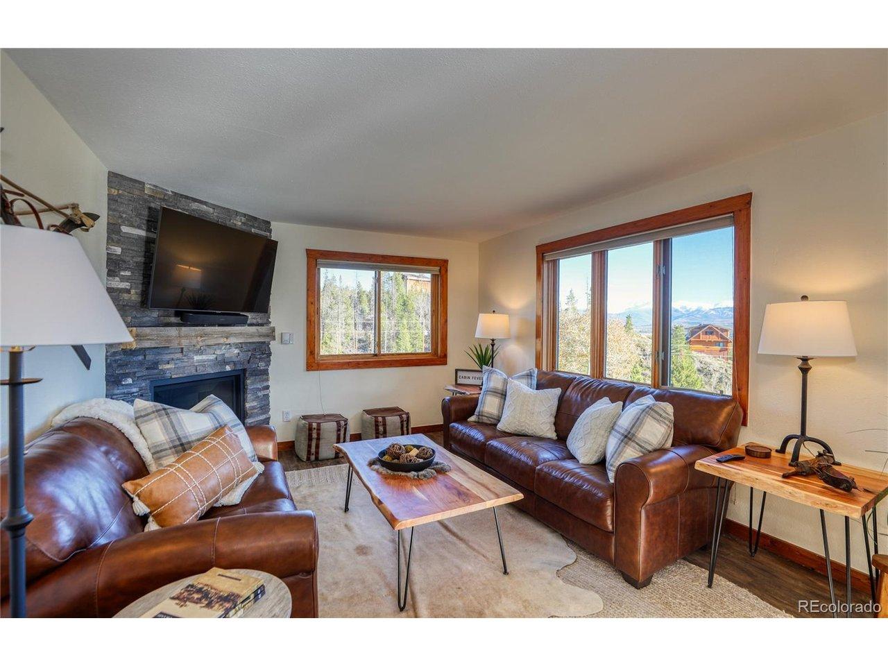 Image 4: Cozy living room offers a Gas fireplace with shut off timer, Sonos Soundbar & TV and incredible views of Winter Park and The Continental Divide. Image 4: Cozy living room offers a Gas fireplace with shut off timer, Sonos Soundbar & TV and incredible views of Winter Park and The Continental Divide.