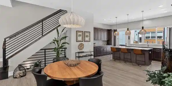 Image 3: Dining Room with upgraded light fixture
