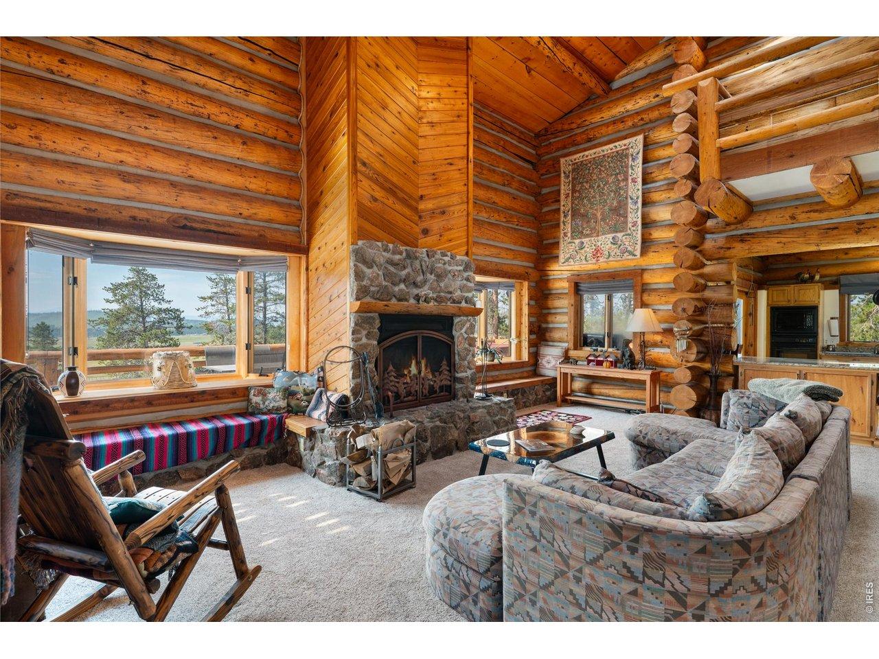 Image 2: Fully-furnished, wide open, luxurious, comfortable Lincoln-log home with natural light and skylights. Image 2: Fully-furnished, wide open, luxurious, comfortable Lincoln-log home with natural light and skylights.