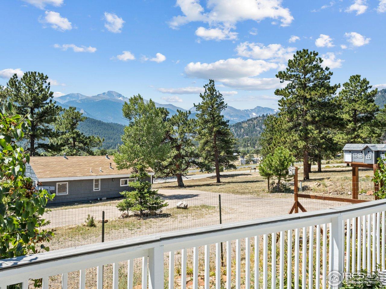 Image 3: Stunning views of the Continental Divide. Large deck with retractable awning to enjoy the mountain views.