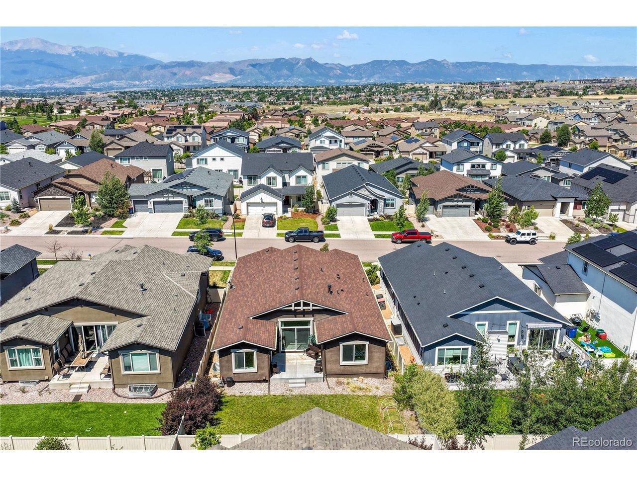 Image 4: Aerial view of backyard, views of Pikes Peak Image 4: Aerial view of backyard, views of Pikes Peak