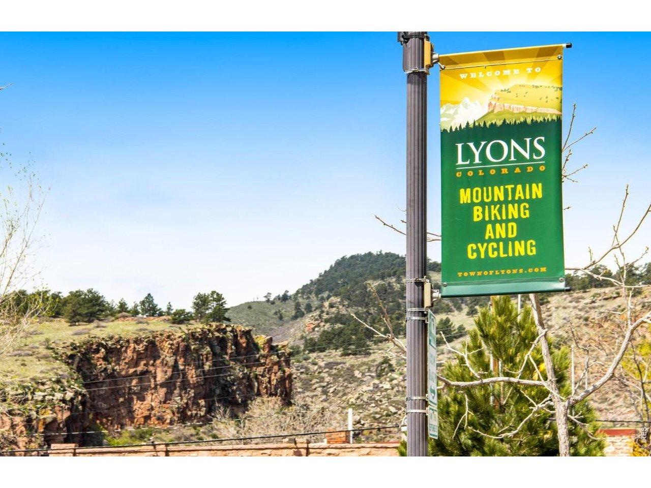 Image 4: The Town of Lyons offers world class recreation - Hall Ranch, Saint Vrain tubing - the creek runs right through the heart of Lyons. Image 4: The Town of Lyons offers world class recreation - Hall Ranch, Saint Vrain tubing - the creek runs right through the heart of Lyons.