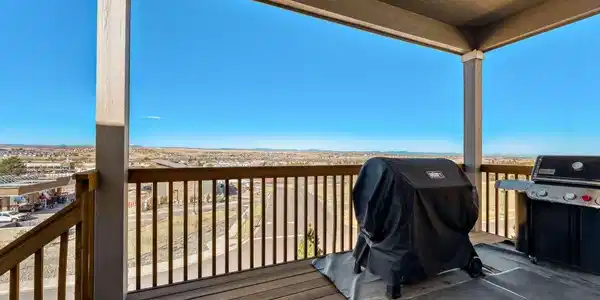 Image 3: Upper Deck Has Stunning Views; Gas Grill Is Included