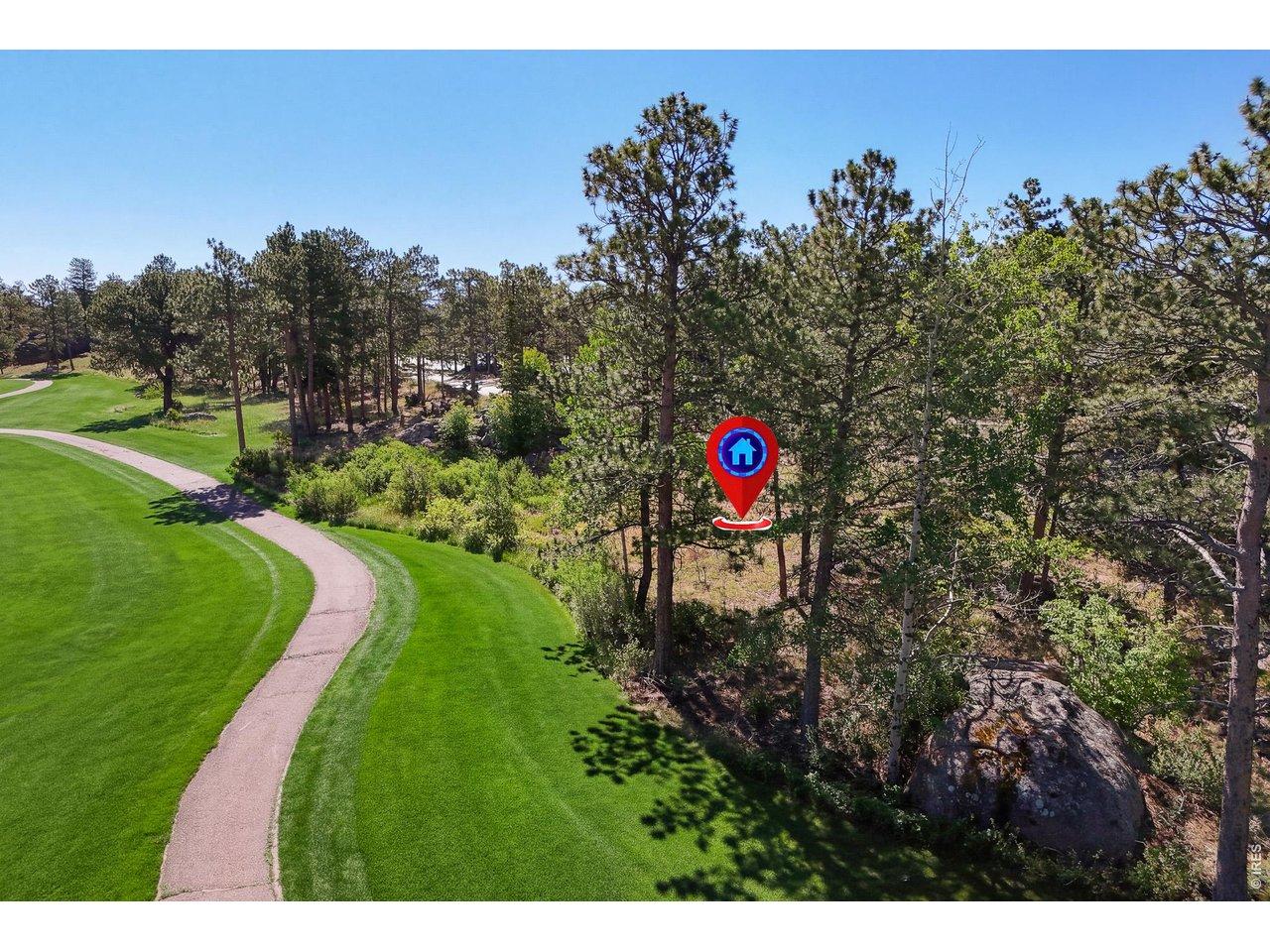 Image 4: Lot is nestled down the south side of the 10th fairway. Image 4: Lot is nestled down the south side of the 10th fairway.