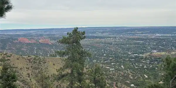 Image 3: View of Garden of the Gods and Downtown Colorado Springs from build site Image 3: View of Garden of the Gods and Downtown Colorado Springs from build site