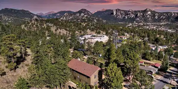 Image 2: Aerial view showcasing the location and mountain views