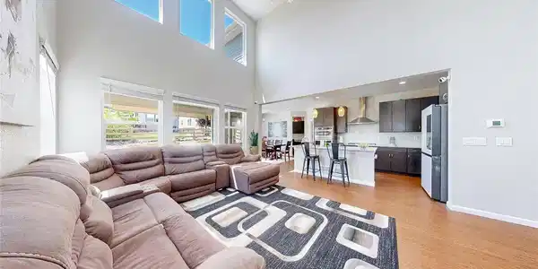 Image 4: The great room is open to the kitchen. Image 4: The great room is open to the kitchen.