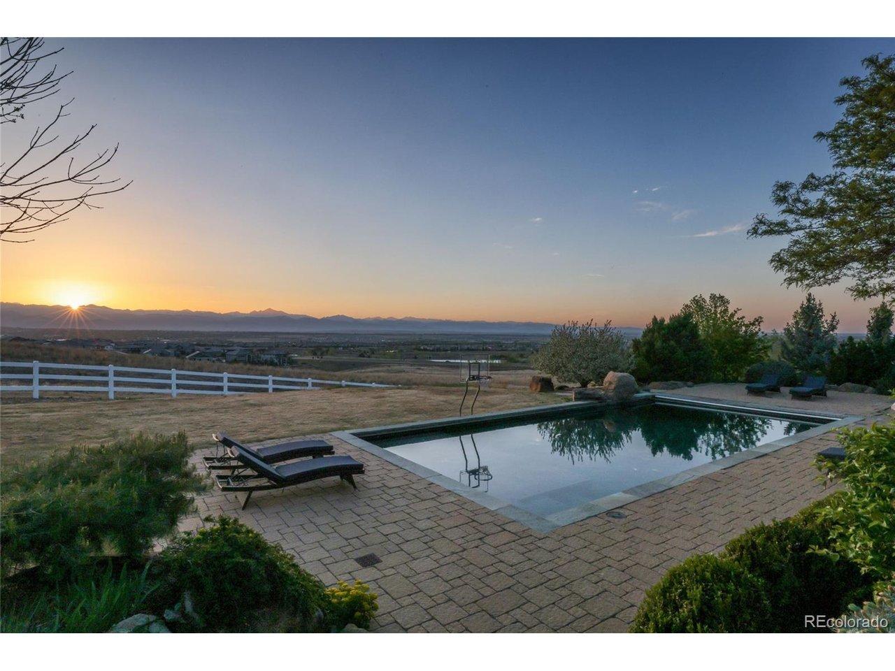 Image 3: Breathtaking, unmatched sunset Front Range views from the backyard oasis.