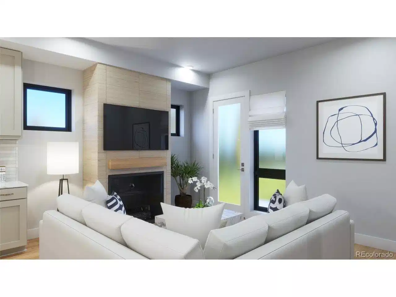 Image 1: Living room option - Flatiron Plan. Disclaimer: Images are representative of available finishes. Finishes in homes under construction may vary.