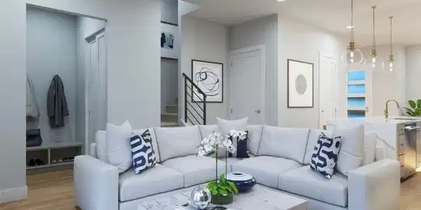 Image 2: Living room option featuring gas fireplace.Disclaimer: Images are representative of available finishes. Finishes in homes under construction may vary.