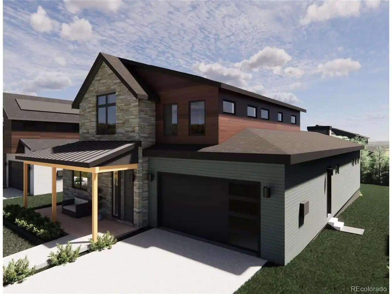 Image 1: Welcome to 1040 Locust Ave. The Larkspur, one of Koelbel Communities most distinctive single-family designs in North Boulder featuring a private in-home elevator for effortless multi-level living. This home showcases Exterior Color Palette 1.