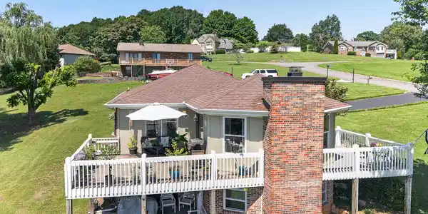 Image 2: Aerial view of back deck