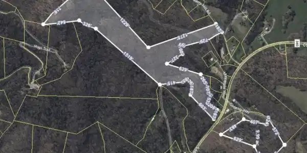 Image 4: 45 ACRE AERIAL TAX MAP