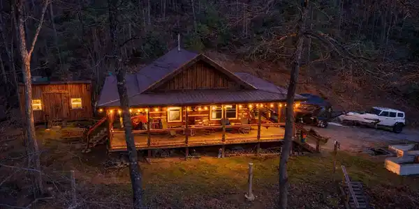 Image 2: Twilight at the cozy cabin