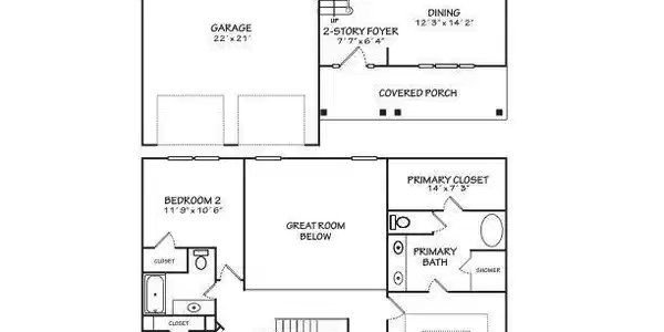 Image 2: Floorplan.Aspen 2-Story Foyer 2024 jpeg