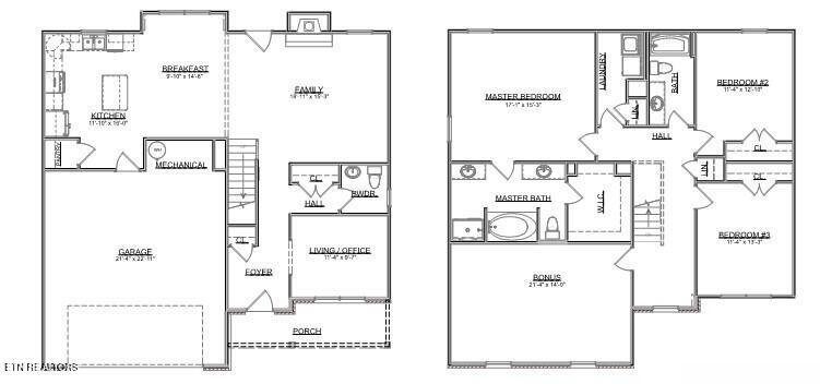 Image 2: Walton Craftsman Front Entry Floor Plan